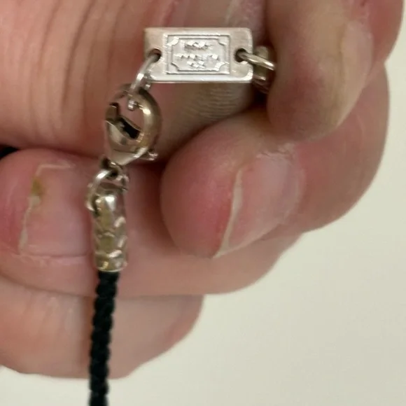 Ippolita Sterling silver 925 pendant & clasp with black silk braided cord. - Picture 4 of 10